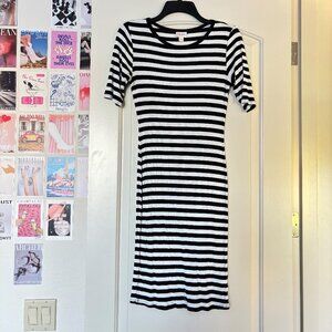Stripped midi dress